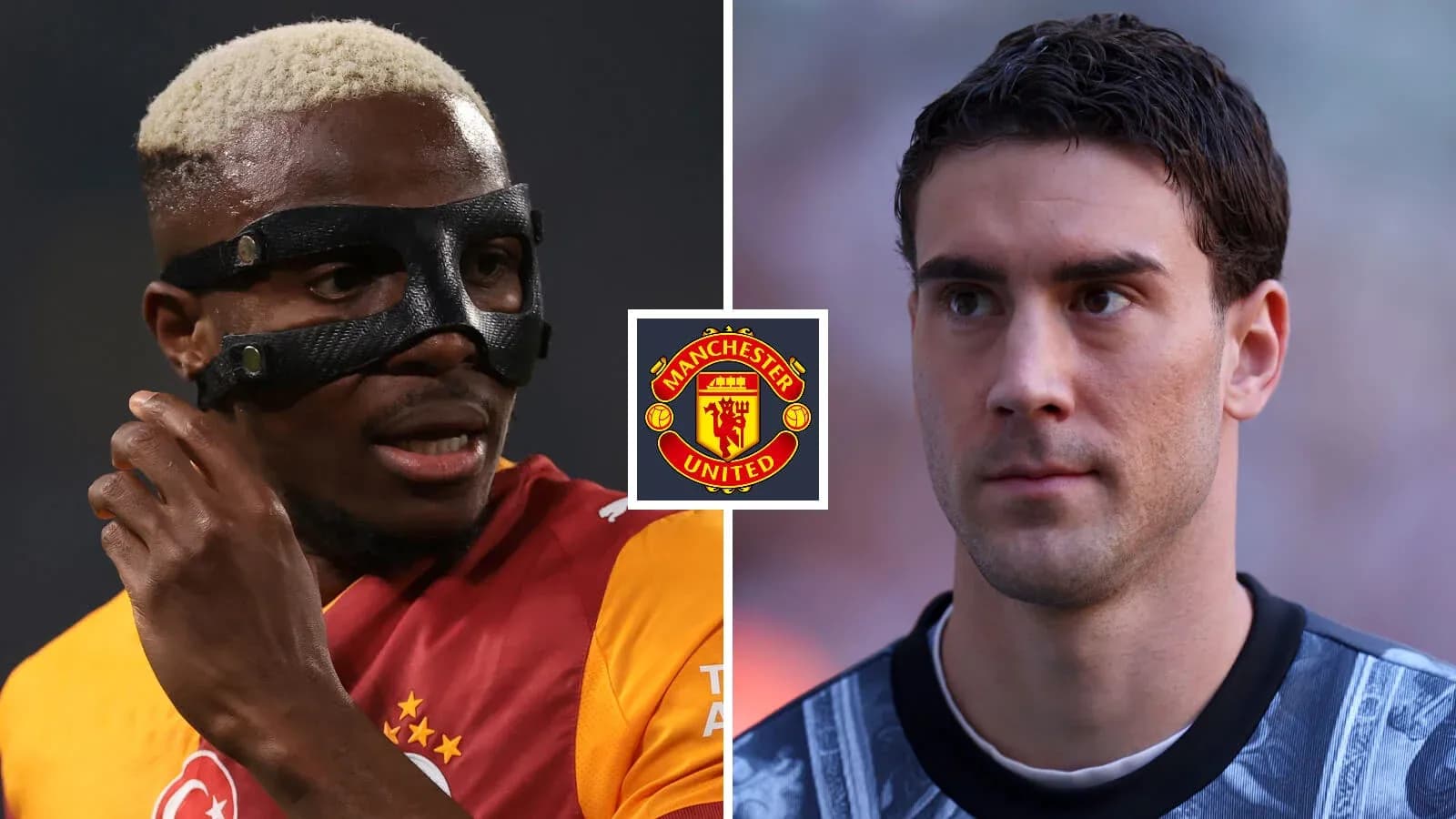 Jugadores de fútbol en acción con logo de Manchester United Jugadores de fútbol en acción con logo de Manchester United
