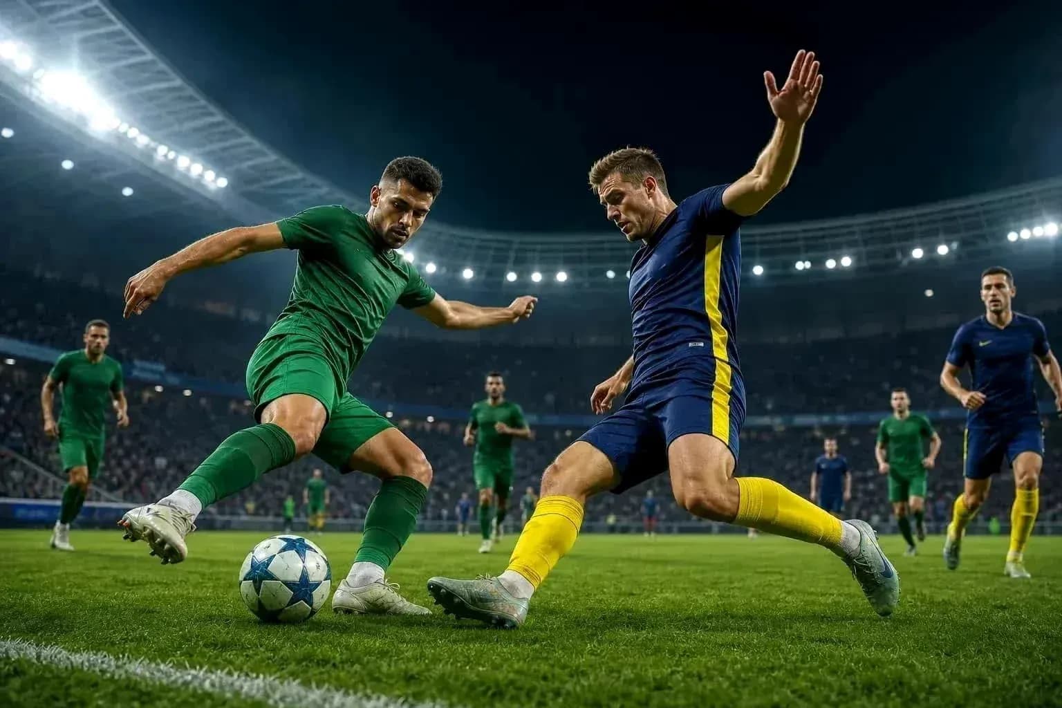 Jugador de Kairat Almaty en acción durante el partido Jugador de Kairat Almaty en acción durante el partido