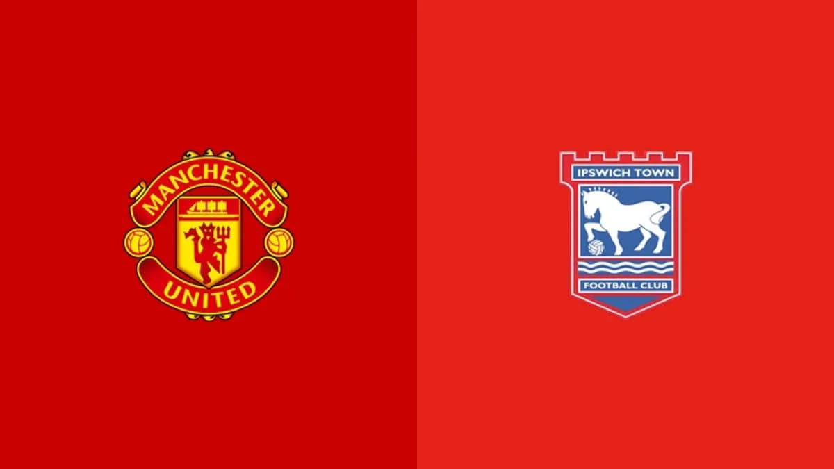 Logos de Manchester United e Ipswich Town Logos de Manchester United e Ipswich Town