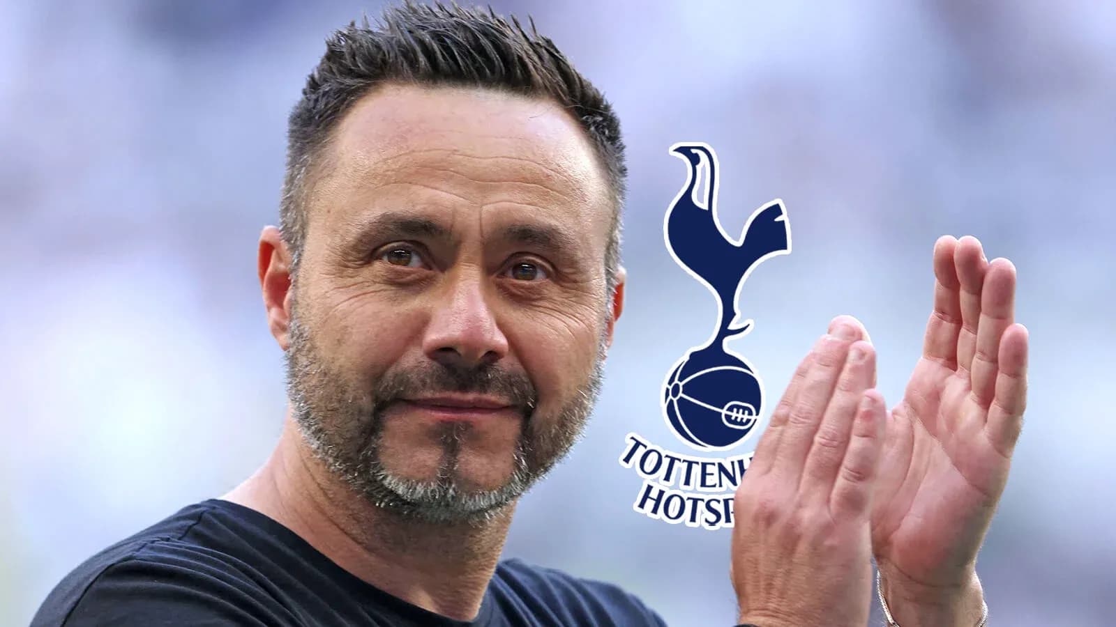 Entrenador aplaudiendo con el logo de Tottenham Entrenador aplaudiendo con el logo de Tottenham