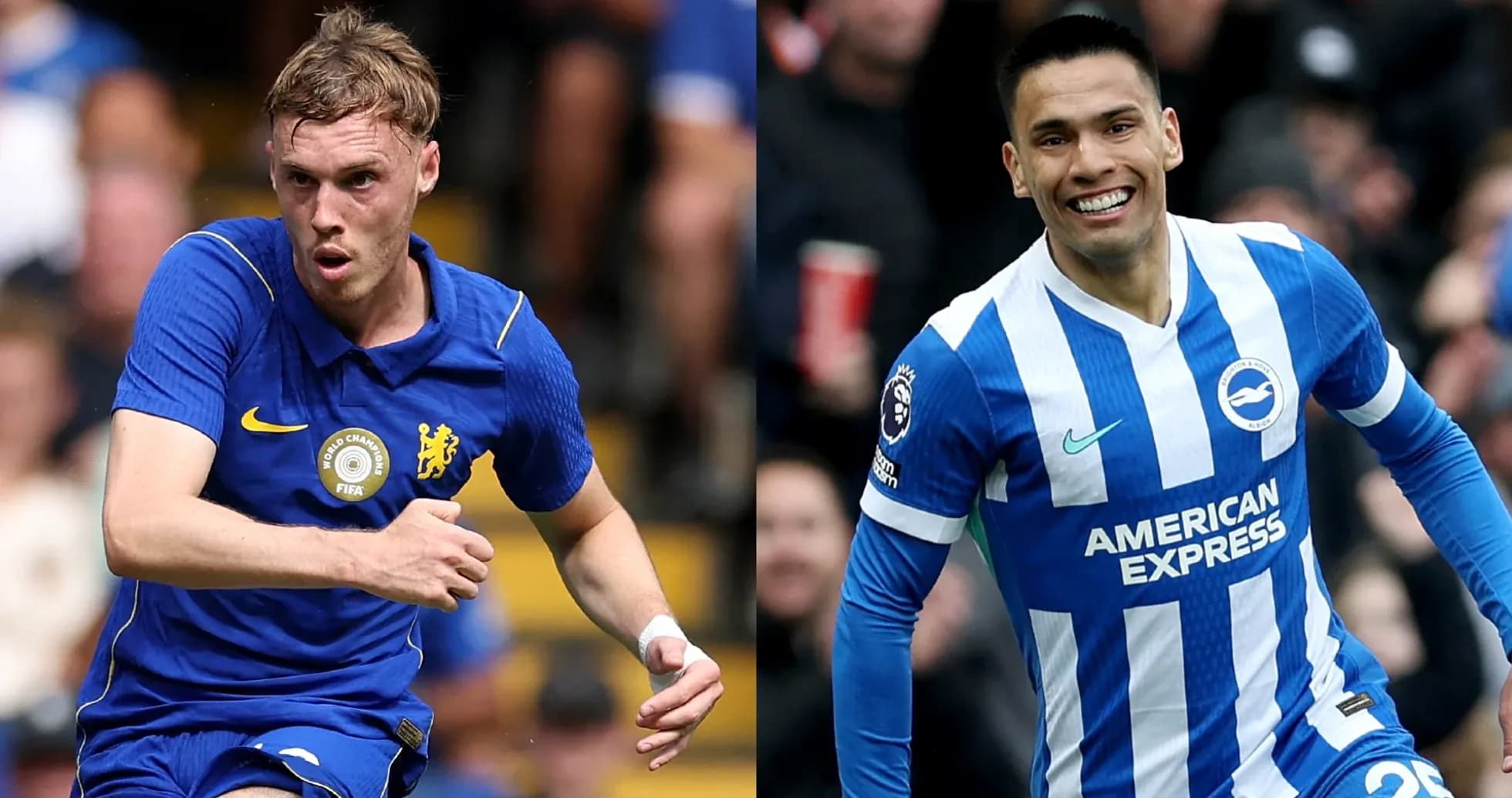 Jugadores de Chelsea y Brighton en acción Jugadores de Chelsea y Brighton en acción