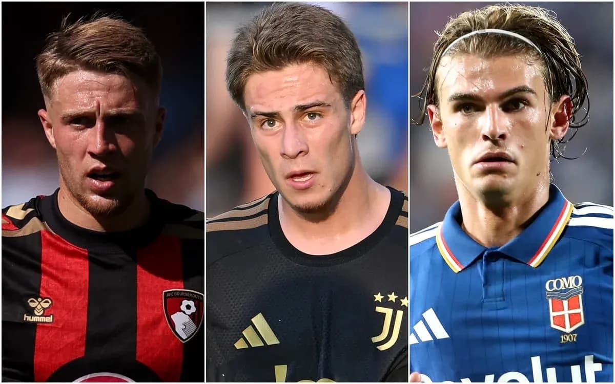 Tres futbolistas en acción durante partidos recientes Tres futbolistas en acción durante partidos recientes