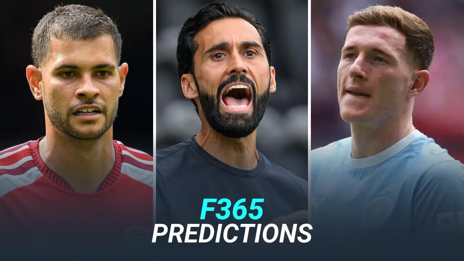 Tres jugadores en un montaje de predicciones deportivas Tres jugadores en un montaje de predicciones deportivas