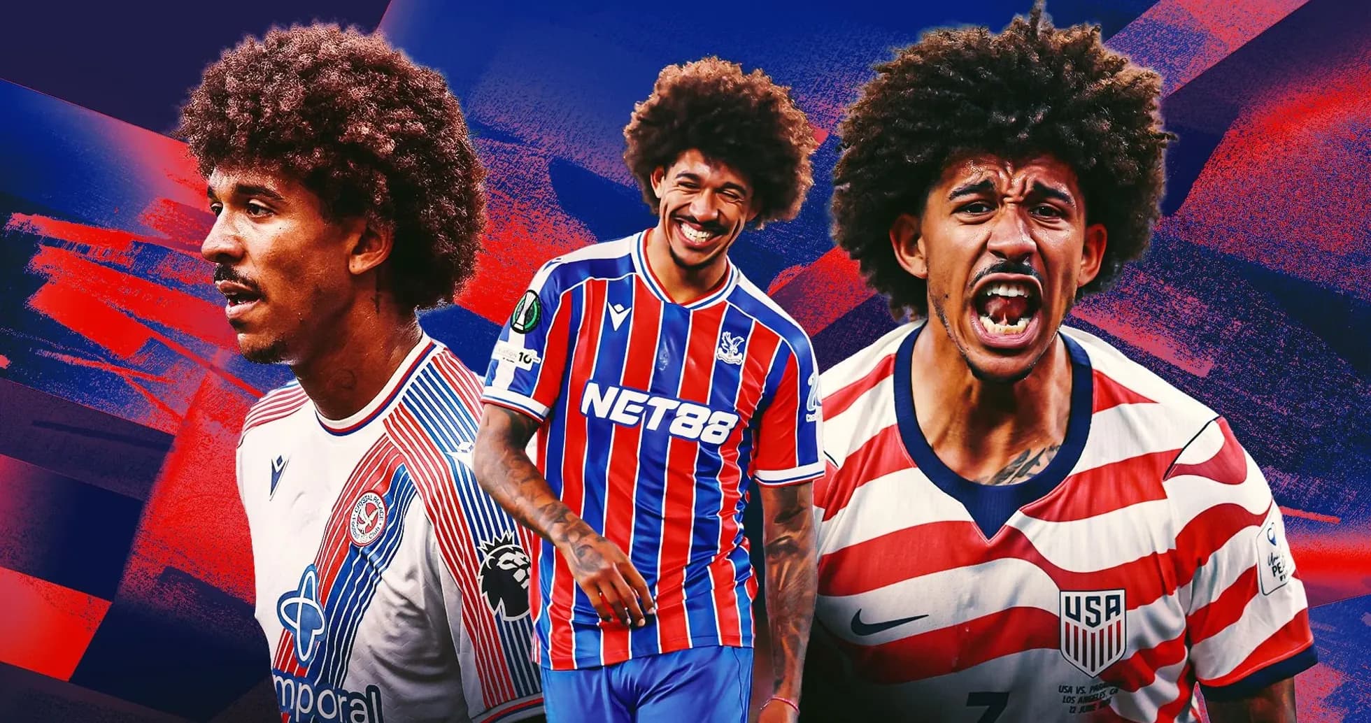 Jugador de fútbol en tres poses diferentes Jugador de fútbol en tres poses diferentes