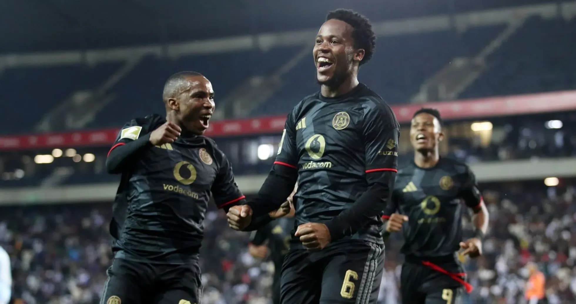 Jugadores de Orlando Pirates celebrando un gol Jugadores de Orlando Pirates celebrando un gol