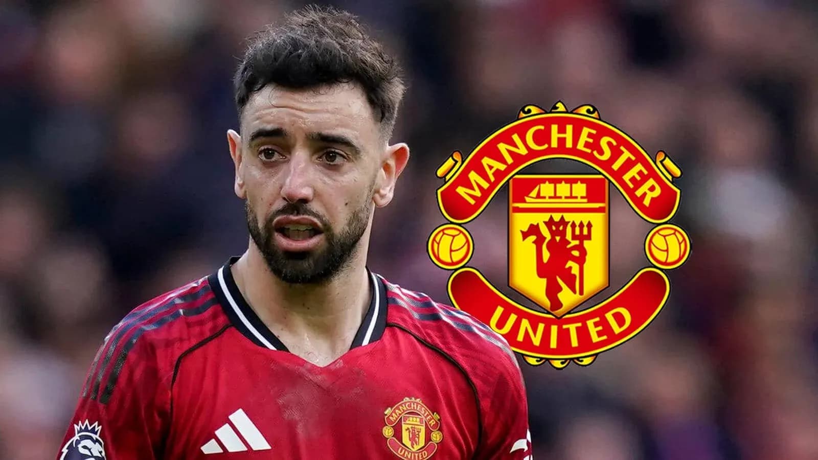 Bruno Fernandes con camiseta de Manchester United Bruno Fernandes con camiseta de Manchester United