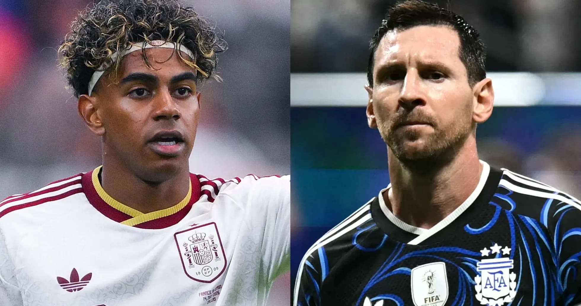 Jugadores de fútbol de España y Argentina en acción Jugadores de fútbol de España y Argentina en acción