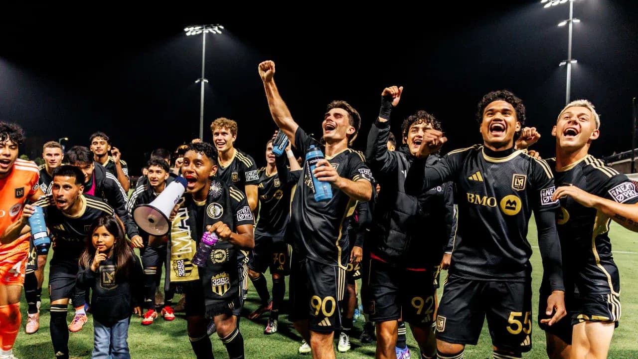 Jugadores de Los Angeles FC II celebrando Jugadores de Los Angeles FC II celebrando