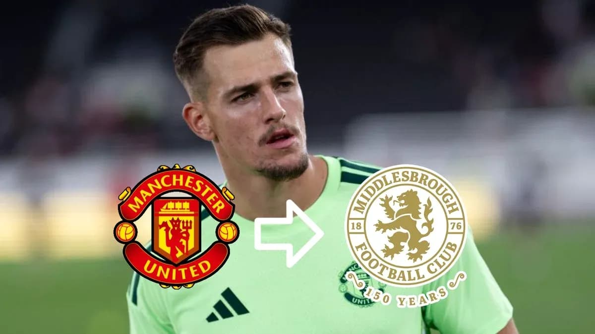 Jugador con uniforme de Manchester United y logotipos de clubes Jugador con uniforme de Manchester United y logotipos de clubes