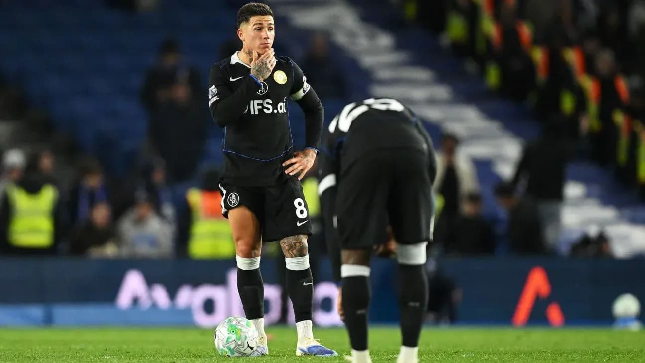 Jugador de Chelsea durante el partido contra Brighton Jugador de Chelsea durante el partido contra Brighton