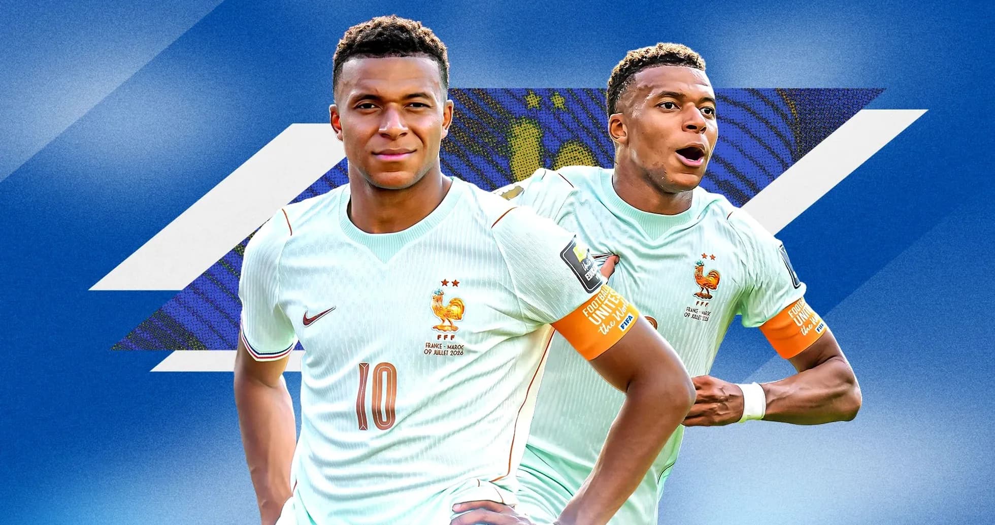 Kylian Mbappé en uniforme de Francia durante partido Kylian Mbappé en uniforme de Francia durante partido
