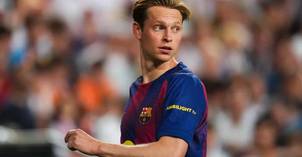 Jugador de Barcelona en acción durante el partido Jugador de Barcelona en acción durante el partido