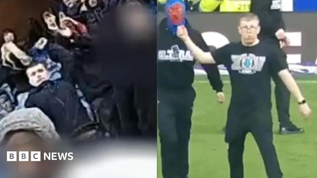 A fan celebrating during a football match event A fan celebrating during a football match event