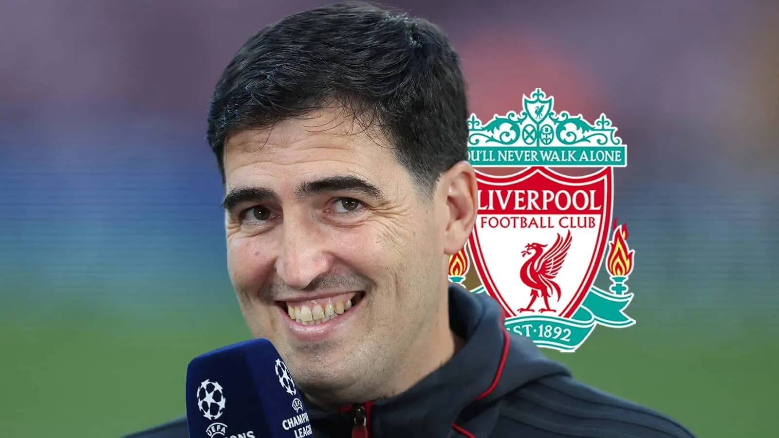 Entrevista previa al partido con el logo de Liverpool Entrevista previa al partido con el logo de Liverpool