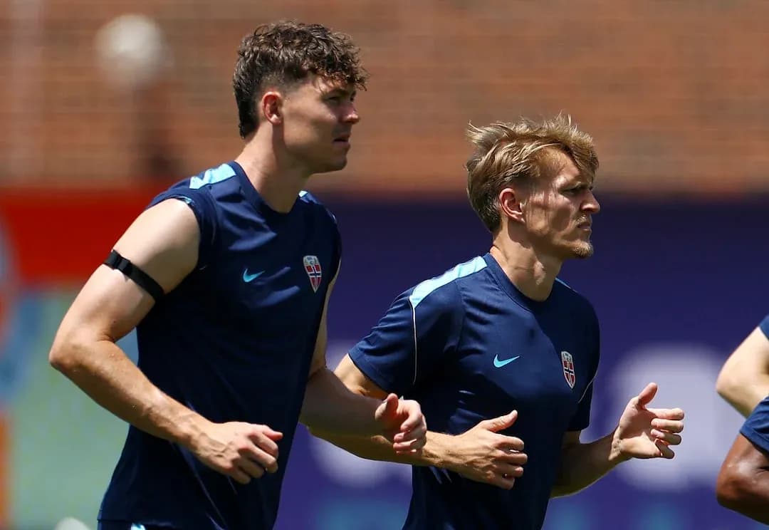 Jugadores noruegos entrenando para el Mundial Jugadores noruegos entrenando para el Mundial