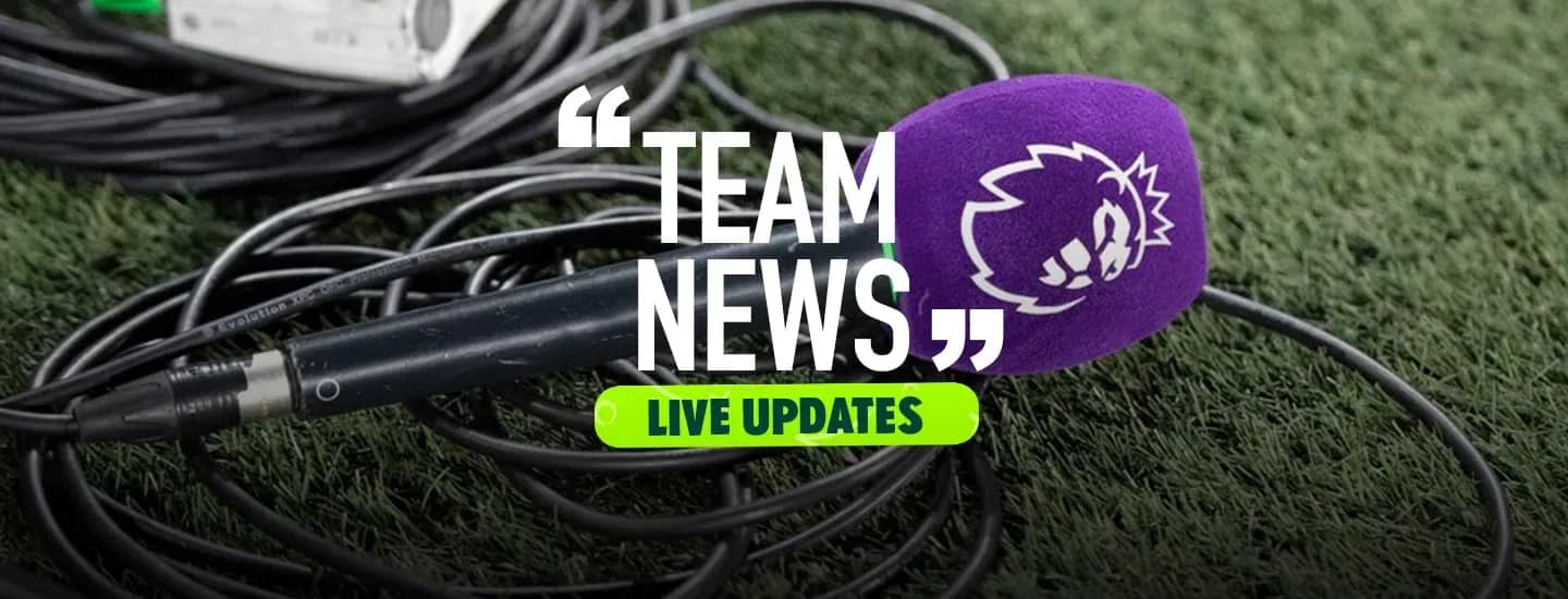 Mic on grass with cables, team news headline Mic on grass with cables, team news headline