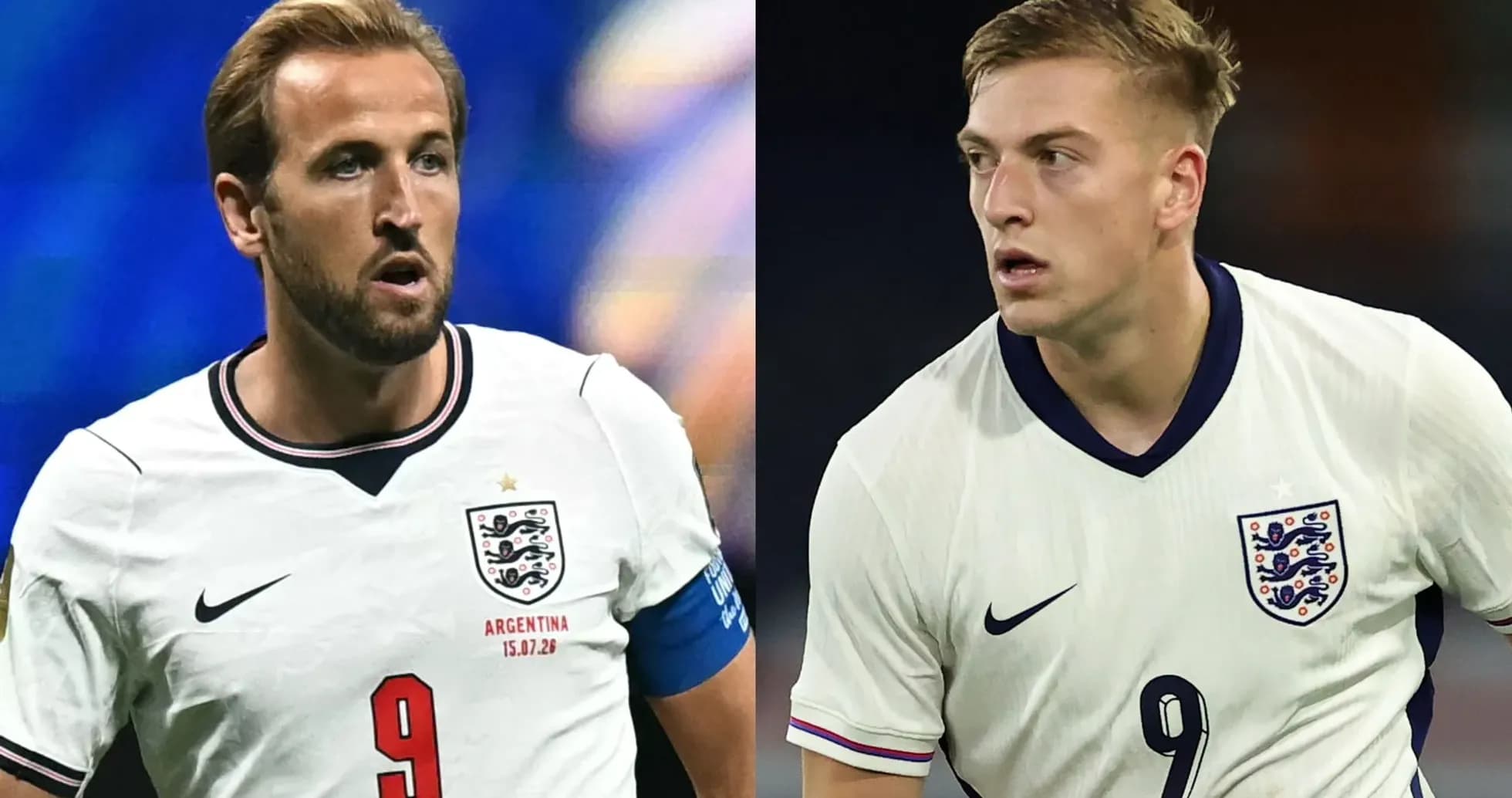 Dos jugadores de Inglaterra en sus camisetas de partido Dos jugadores de Inglaterra en sus camisetas de partido