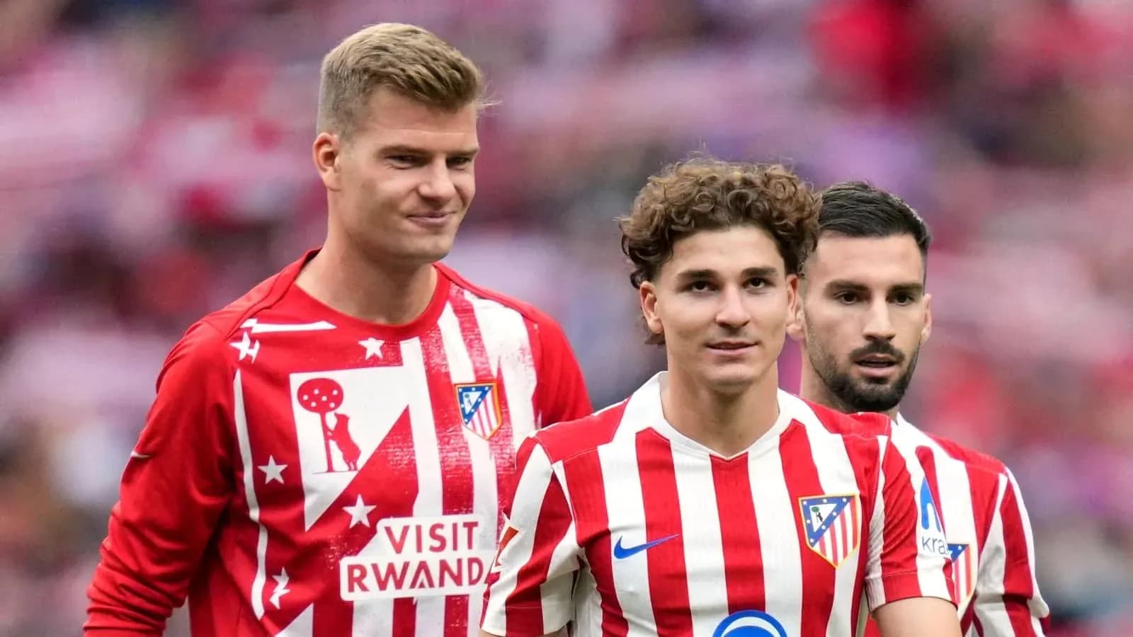 Jugadores del Atlético de Madrid en el campo Jugadores del Atlético de Madrid en el campo