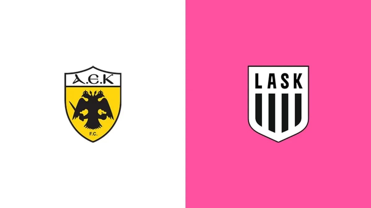 Logos de A.E.K. y LASK en fondo colorido Logos de A.E.K. y LASK en fondo colorido