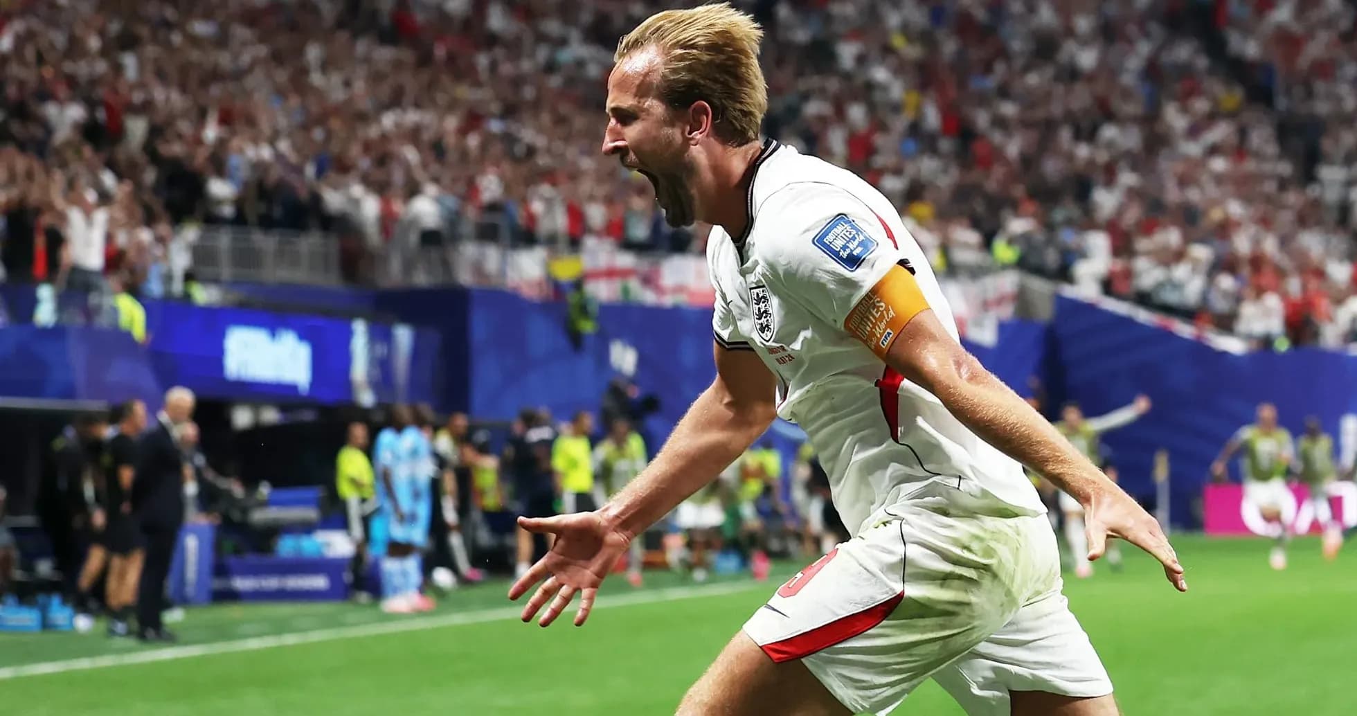 Harry Kane celebrando un gol en el partido Harry Kane celebrando un gol en el partido
