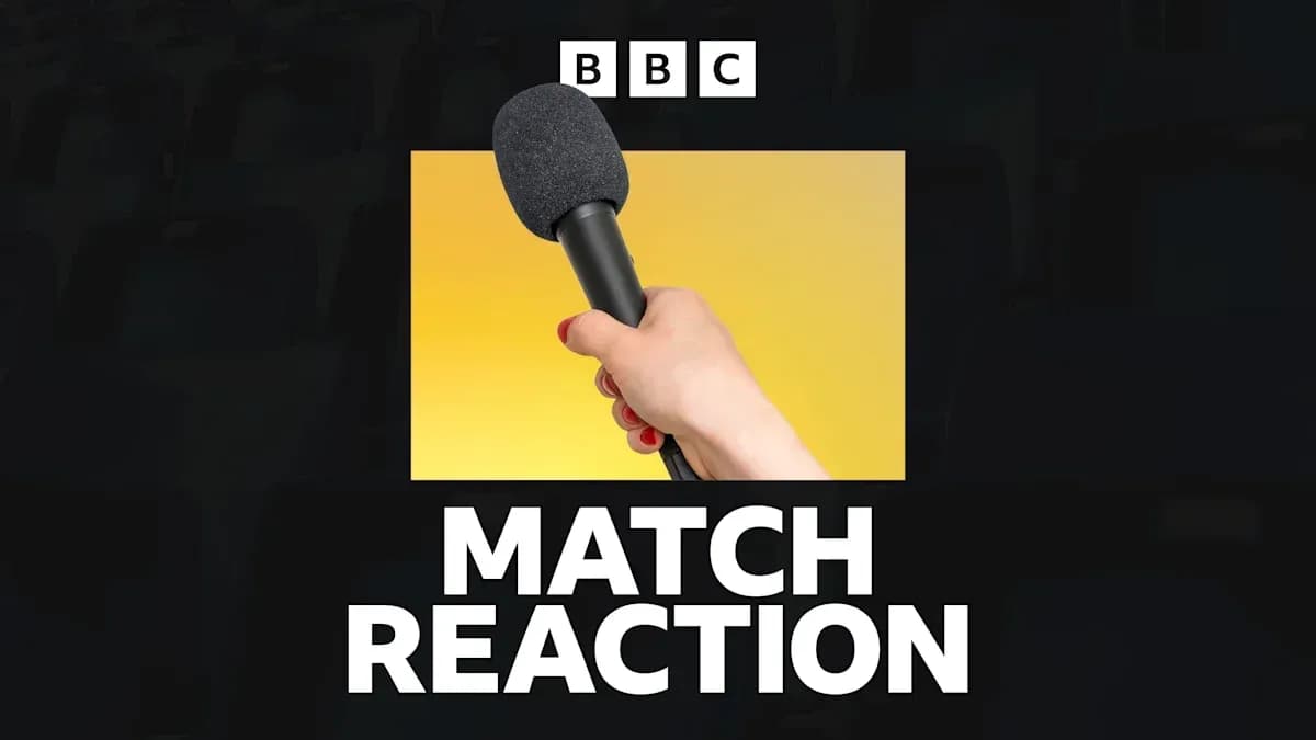 Mic in hand with 'MATCH REACTION' text Mic in hand with 'MATCH REACTION' text