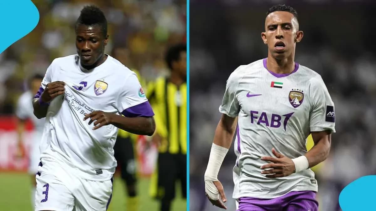 Dos jugadores de Al Ain FC durante un partido Dos jugadores de Al Ain FC durante un partido