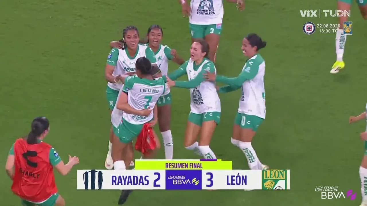 Jugadoras de León celebrando victoria en el partido Jugadoras de León celebrando victoria en el partido