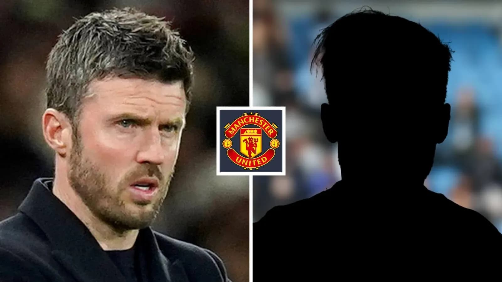 Michael Carrick y silueta de un jugador de fútbol Michael Carrick y silueta de un jugador de fútbol