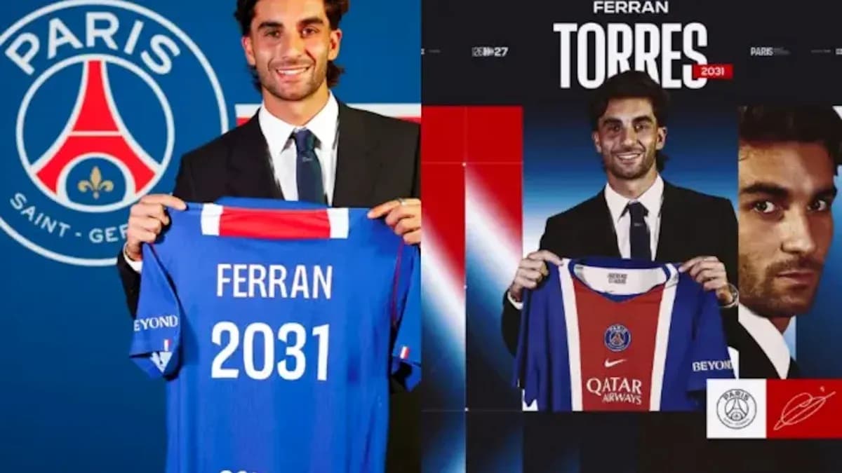 Ferran Torres presentado con camiseta del PSG Ferran Torres presentado con camiseta del PSG