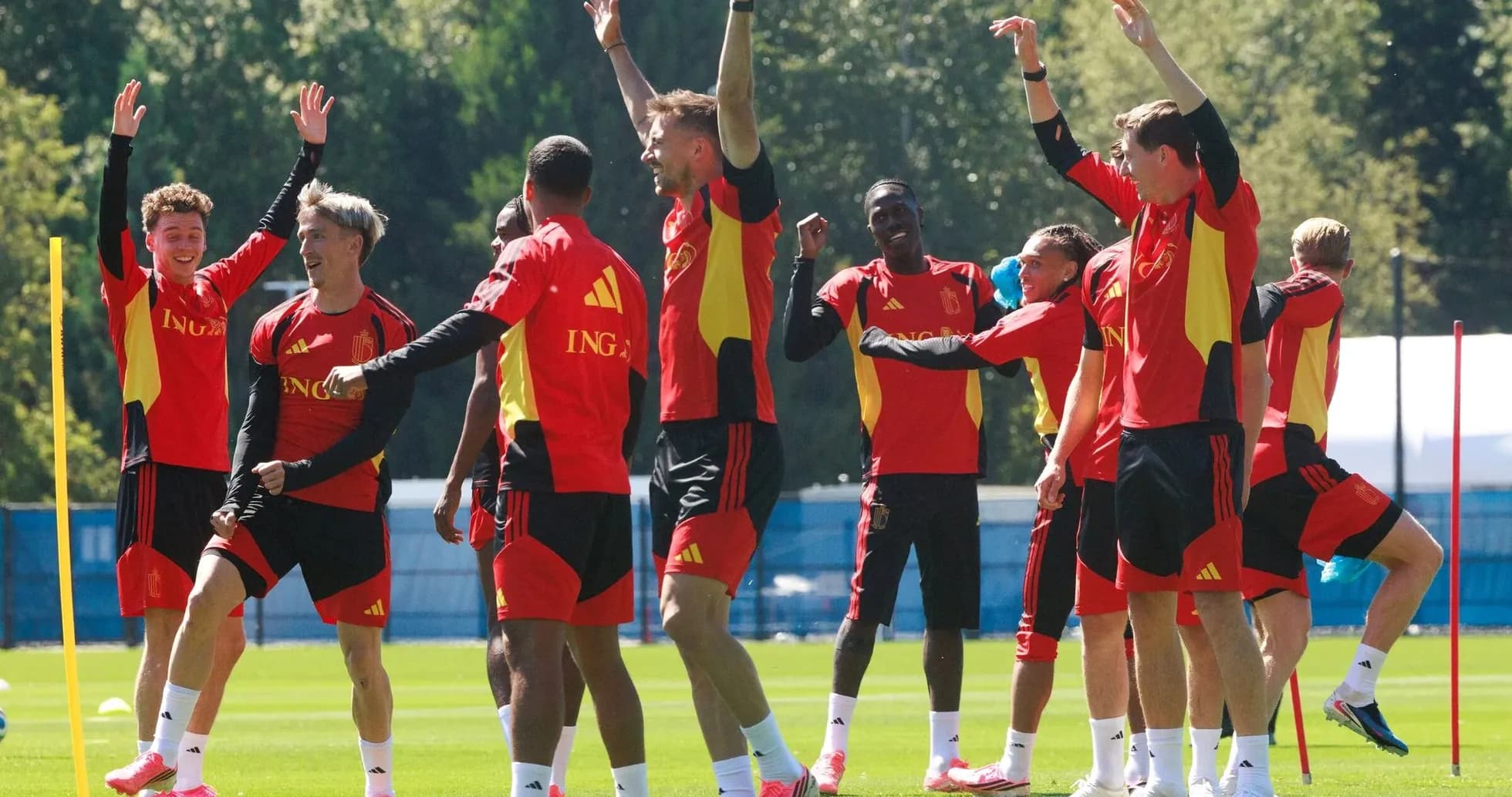 Entrenamiento de Bélgica antes del Mundial Entrenamiento de Bélgica antes del Mundial