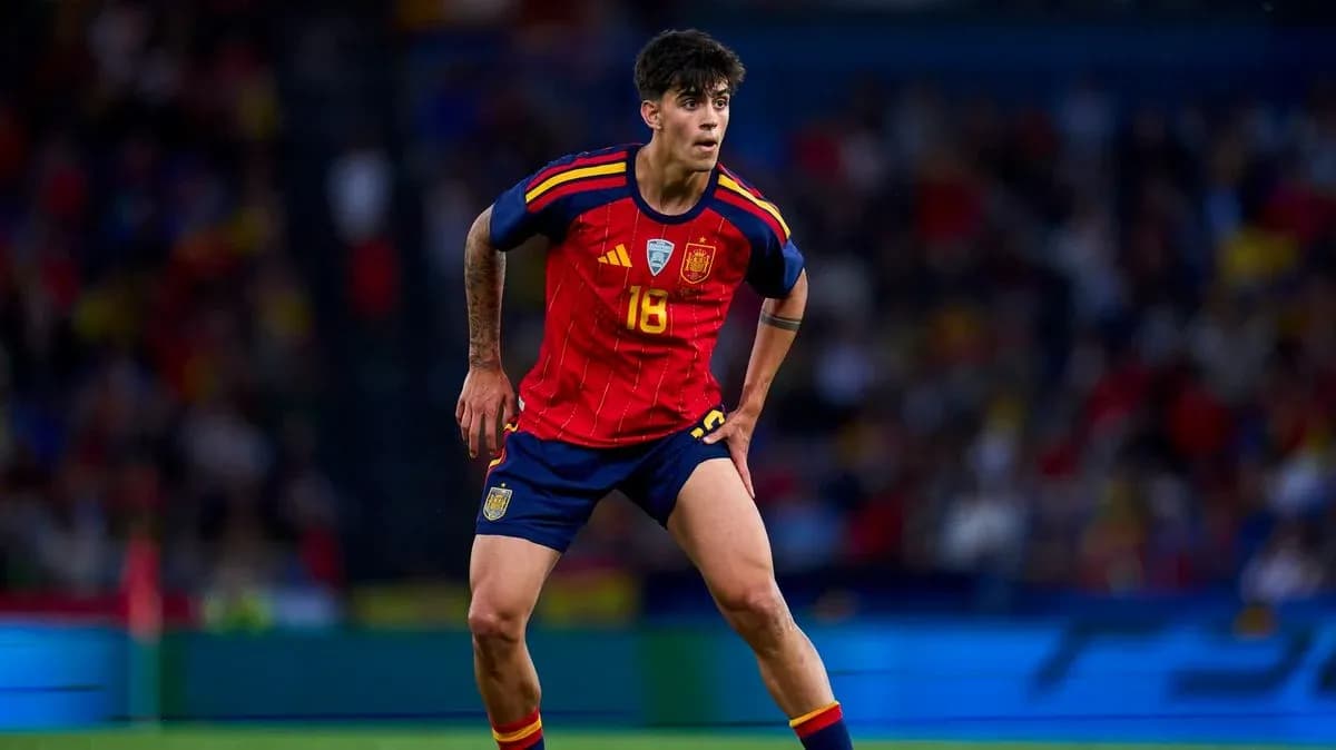 Jugador de España en acción durante un partido Jugador de España en acción durante un partido