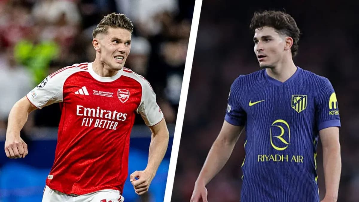 Jugadores de Arsenal y Atlético de Madrid en acción Jugadores de Arsenal y Atlético de Madrid en acción